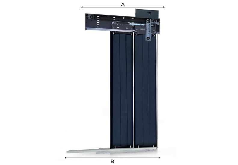 TELESCOPIC 2 PANEL CABIN DOOR