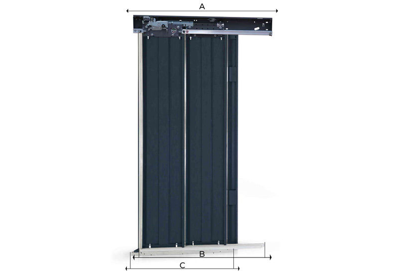 TELESCOPIC 2 PANEL LANDING DOOR