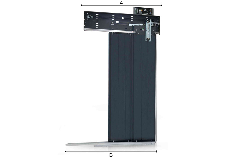 TELESCOPIC 2 PANEL CABINET DOOR (BRUSHLESS)